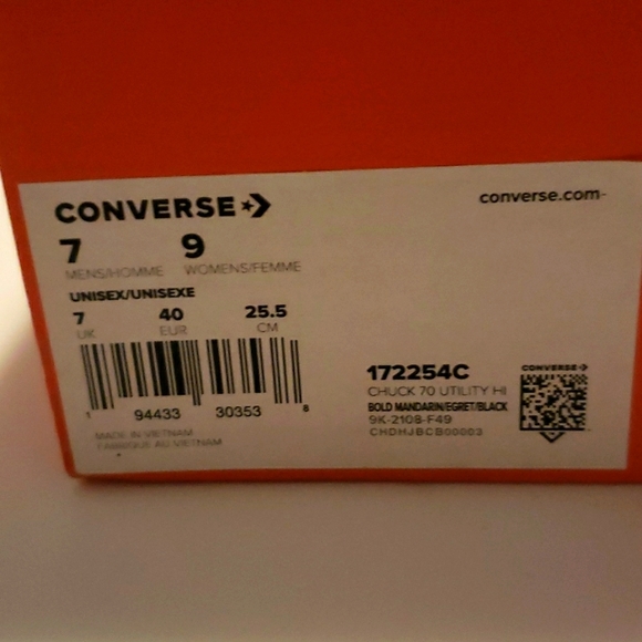 Converse - Unisex Chuck 70 Utility Hi (172254C) Size 7 Men / 9 Women - Picture 6 of 6